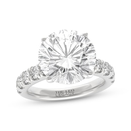 Previously Owned THE LEO Legacy Lab-Grown Diamond Round-Cut Engagement Ring 5-3/4 ct tw 14K White Gold