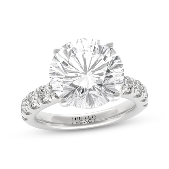 Previously Owned THE LEO Legacy Lab-Grown Diamond Round-Cut Engagement Ring 5-3/4 ct tw 14K White Gold