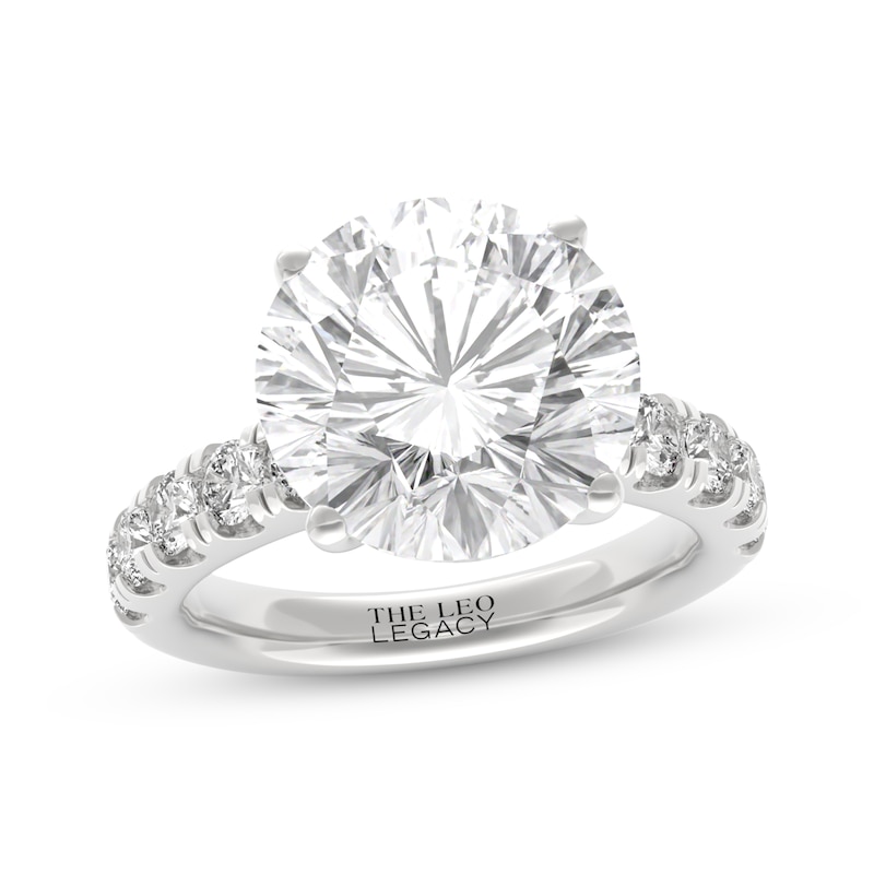 Main Image 1 of Previously Owned THE LEO Legacy Lab-Grown Diamond Round-Cut Engagement Ring 5-3/4 ct tw 14K White Gold