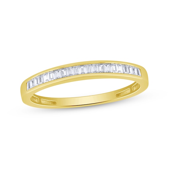 Previously Owned Baguette-Cut Diamond Channel Anniversary Band 1/6 ct tw 14K Yellow Gold