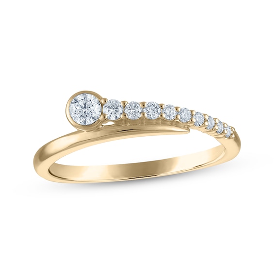 Previously Owned Diamond Bypass Anniversary Ring 1/ ct tw 14K Yellow Gold
