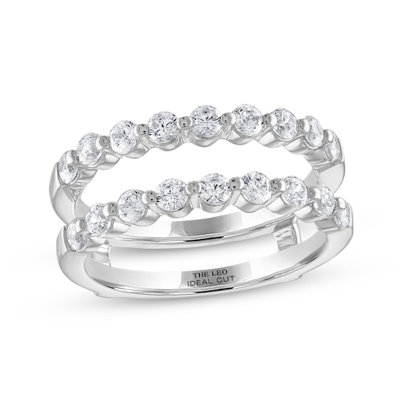Previously Owned THE LEO Ideal-Cut Diamond Enhancer Ring 1 ct tw 14K White Gold