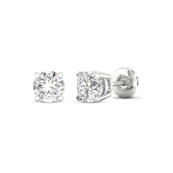 Previously Owned KAY Lab-Grown Diamonds Solitaire Stud Earrings 1-1/2 ct tw 14K White Gold (F/VS2)