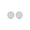 Thumbnail Image 2 of Previously Owned KAY Lab-Grown diamonds Halo Stud Earrings 1/2 ct tw 14K White Gold (F/VS2)