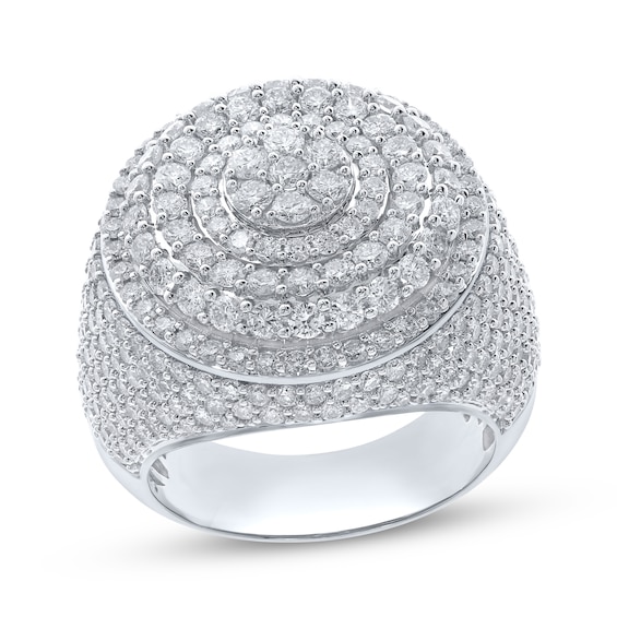 Previously Owned KAY Lab-Grown Diamonds Men's Circle Stepped Ring 5-1/4 ct tw 10K White Gold