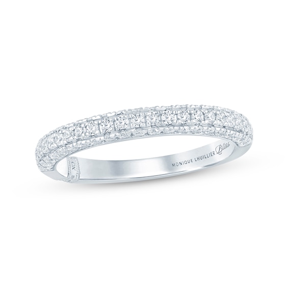 Previously Owned Monique Lhuillier Bliss Lab-Grown Diamond Wedding Band 1/2 ct tw 18K White Gold