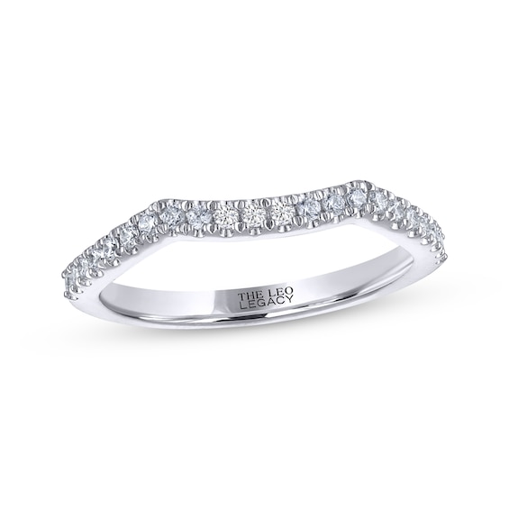 Previously Owned THE LEO Legacy Lab-Grown Diamond Contour Wedding Band 1/5 ct tw 14K White Gold