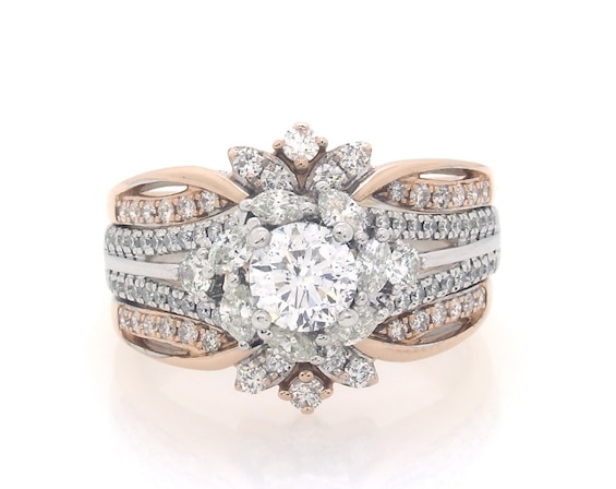 Previously Owned Round-Cut Diamond Bridal Set 1-3/4 ct tw 14K Two-Tone Gold Size 8