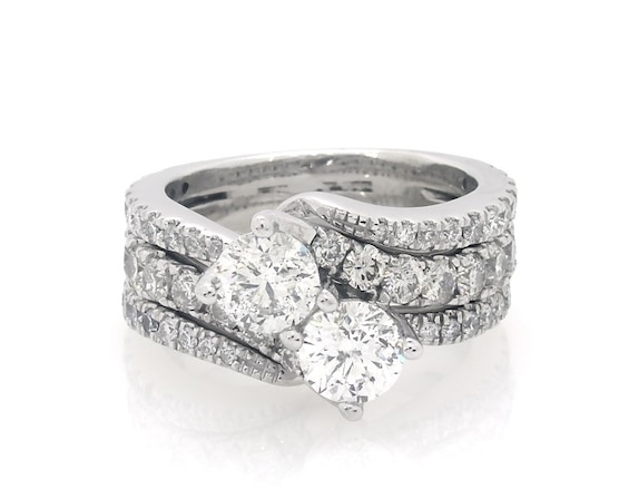 Previously Owned Ever Us Round-Cut Diamond Bridal Set 3 ct tw 14K White Gold Size