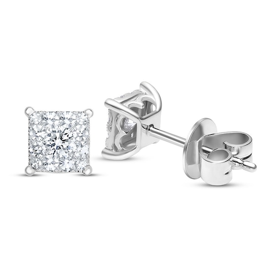 Previously Owned Diamond Earrings 1/3 ct tw Round-cut 10K White Gold