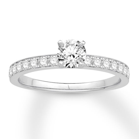Previously Owned Diamond Engagement Ring 5/8 ct tw Round-cut 14K White Gold