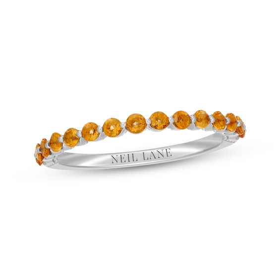 Previously Owned Neil Lane Round-Cut Citrine Anniversary Ring 14K White Gold