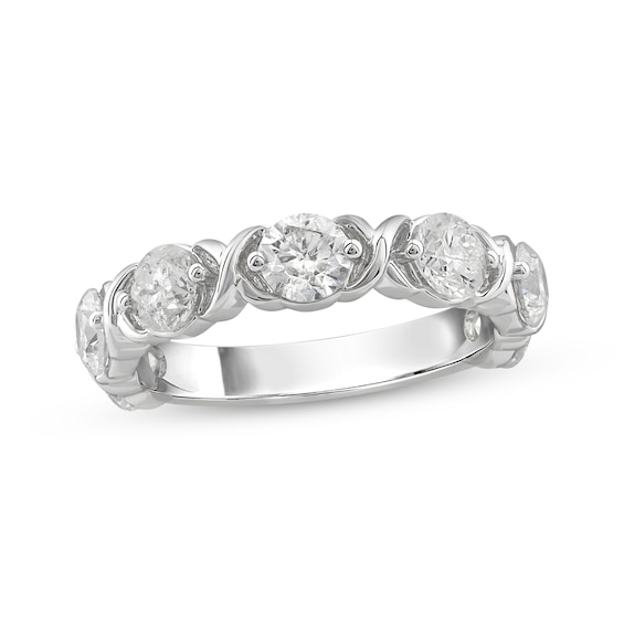 Previously Owned Round-Cut Diamond Anniversary Band 2 ct tw 14K White Gold