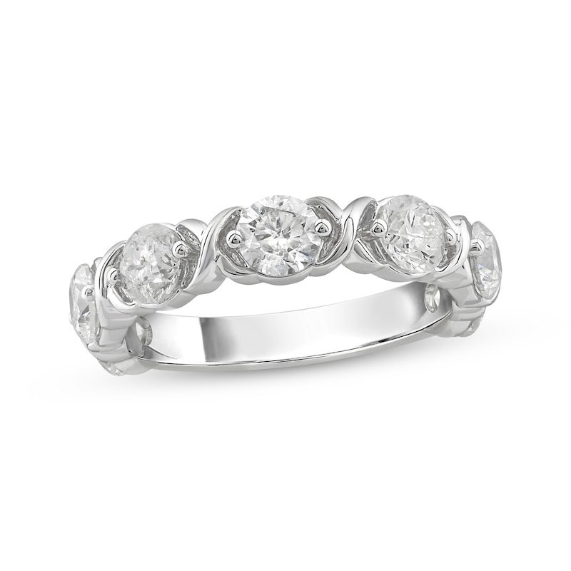 Main Image 1 of Previously Owned Round-Cut Diamond Anniversary Band 2 ct tw 14K White Gold