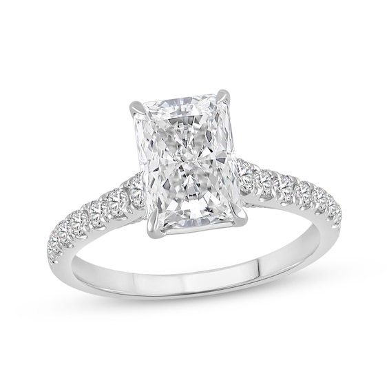 Previously Owned Lab-Grown Diamonds Radiant-Cut Engagement Ring 2-1/2 ct tw 14K White Gold