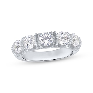 Previously Owned Lab-Grown Diamond Five-Stone Anniversary Ring 2-1/2 ct tw 10K White Gold
