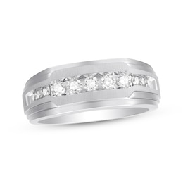 Previously Owned Men's Diamond Wedding Band 1/2 ct tw 10K White Gold