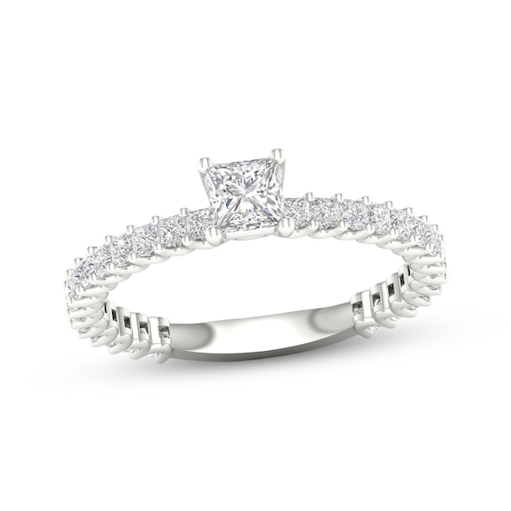 Previously Owned Princess-Cut Diamond Engagement Ring 1-1/4 ct tw 14K White Gold