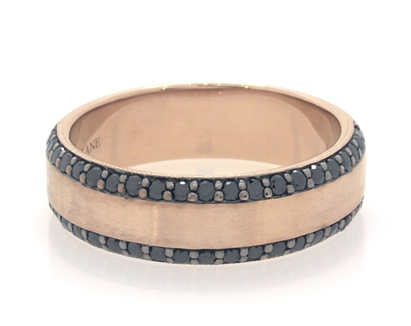 Main Image 1 of Previously Owned Neil Lane Men's Diamond Wedding Band 1/2 ct tw 14K Rose Gold