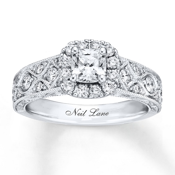 Previously Owned Neil Lane Engagement Ring 7/8 ct tw Diamonds 14K White Gold