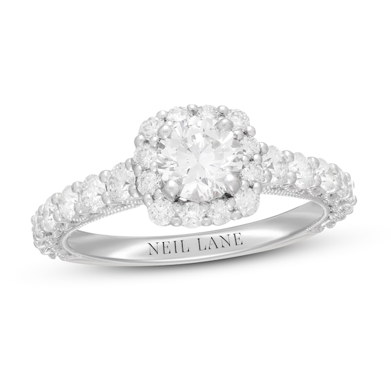 Previously Owned Neil Lane Diamond Engagement Ring 1-5/8 ct tw Round-cut 14K White Gold