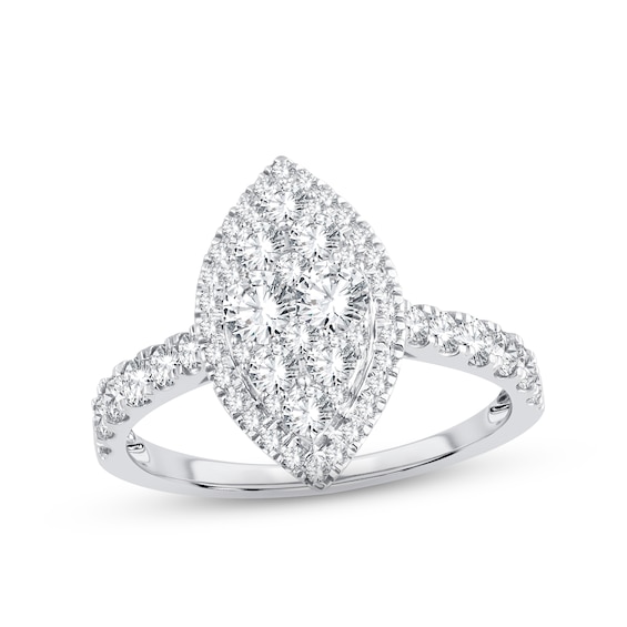 Previously Owned Diamond Engagement Ring 1 ct tw Round-cut 18K White Gold