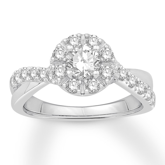 Previously Owned Diamond Round-Cut Engagement Ring 1 ct tw 14K White Gold