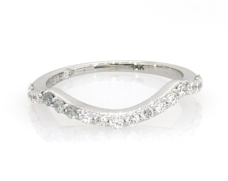 Main Image 1 of Previously Owned THE LEO Diamond Wedding Band 1/3 ct tw Round-cut 14K White Gold