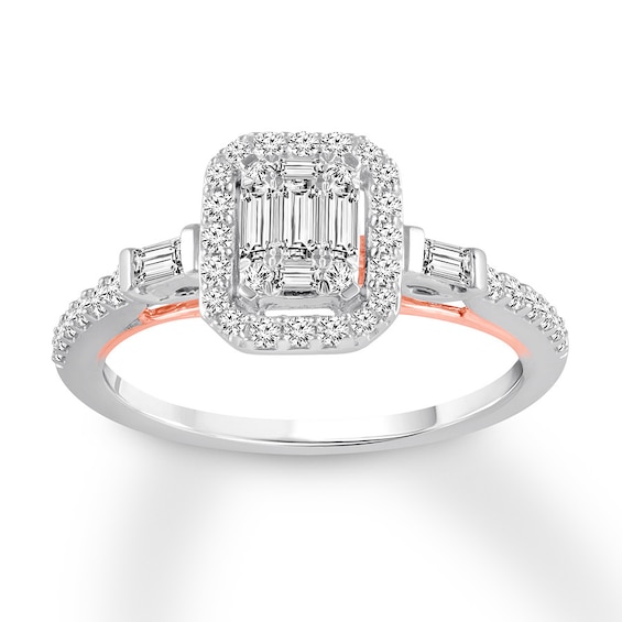 Previously Owned Diamond Engagement Ring 1/2 ct tw 14K Two-Tone Gold