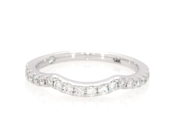 Previously Owned THE LEO Diamond Wedding Band 1/4 ct tw Round-cut 14K White Gold