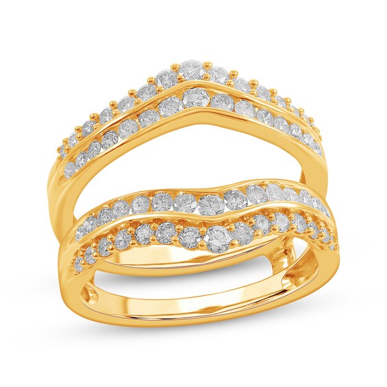 Previously Owned Diamond Two-Row Enhancer Ring 1 ct tw 14K Yellow Gold