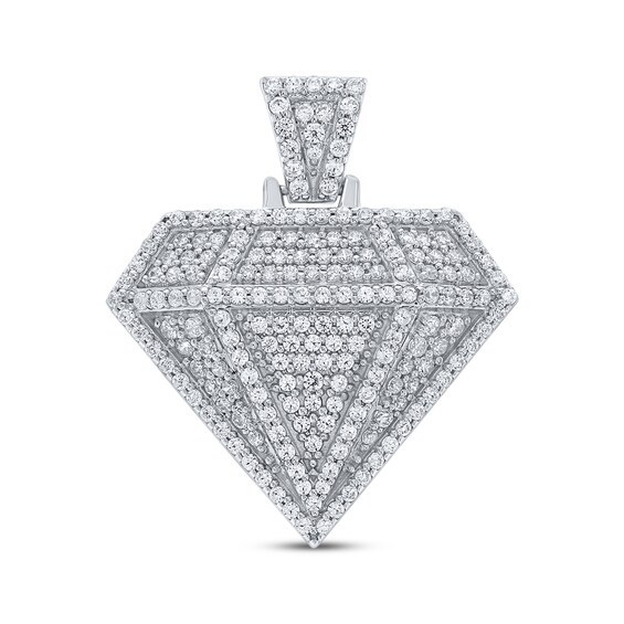 Previously Owned Diamond Faceted Diamond Charm 1 ct tw Sterling Silver