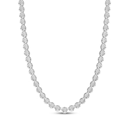 Previously Owned Diamond Tennis Necklace 1/2 ct tw Sterling Silver 17"