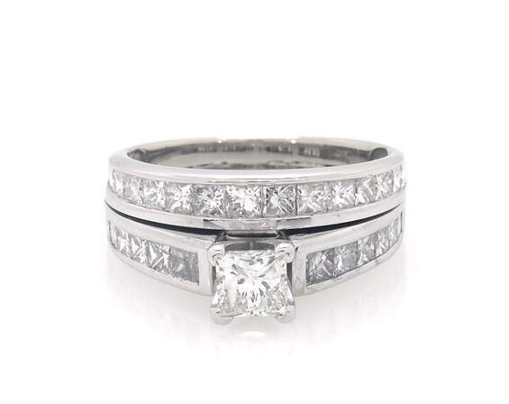 Previously Owned Princess-Cut Diamond Bridal Set 1-7/8 ct tw 14K White Gold Size