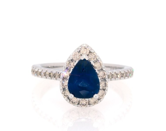 Previously Owned Le Vian Sapphire Ring 3/8 ct tw Diamonds 14K Vanilla Gold