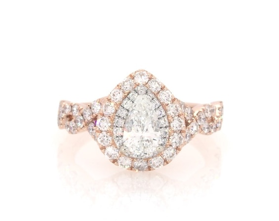 Previously Owned Neil Lane Pear-Shaped Diamond Engagement Ring 1-1/8 ct tw 14K Two-Tone Gold Size 5