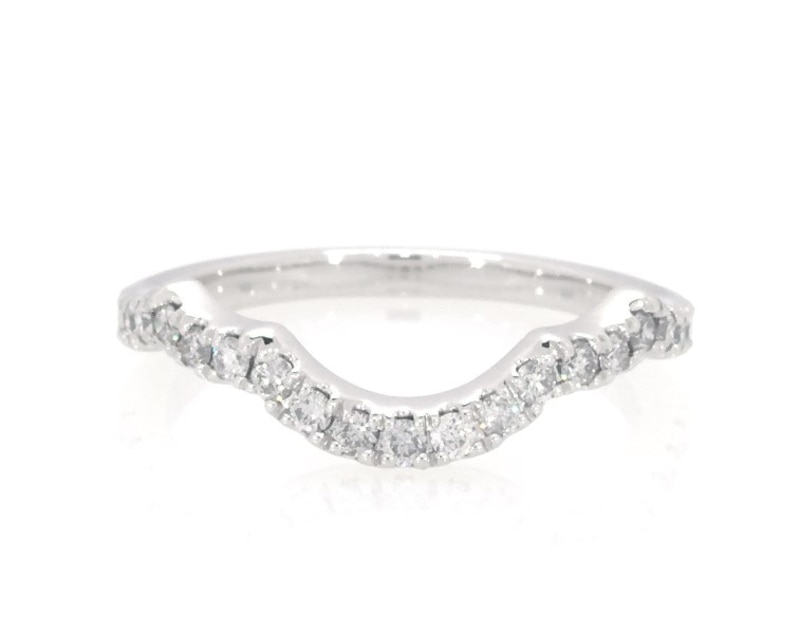 Main Image 1 of Previously Owned Diamond Wedding Band 1/4 ct tw Round-cut 14K White Gold