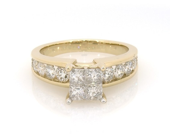Previously Owned Princess-Cut Diamond Engagement Ring 1-7/8 carats tw 14K Yellow Gold