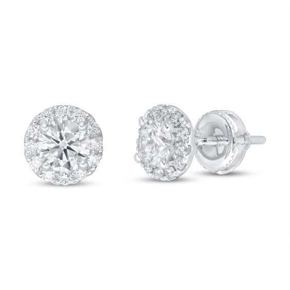 Previously Owned KAY Lab-Grown Diamonds Stud Earrings 1 ct tw 14K White Gold (F/VS2)