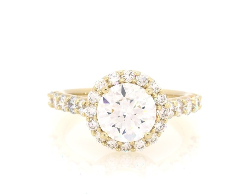 Main Image 1 of Previously Owned Lab-Grown Diamonds Engagement Ring 3 ct tw 14K White Gold