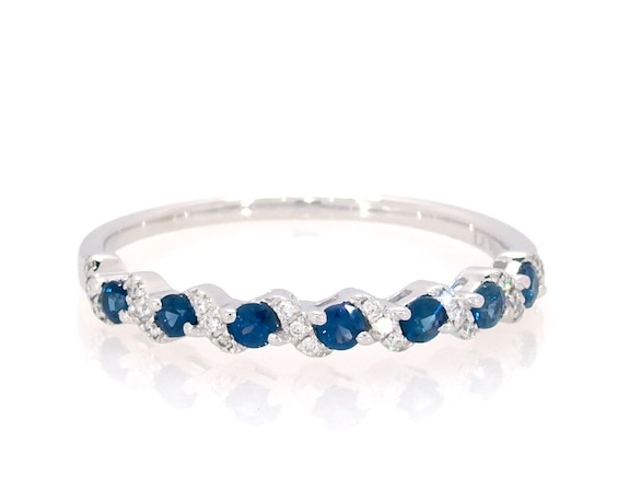 Previously Owned Le Vian Sapphire Ring 1/20 ct tw Diamonds 14K Vanilla Gold