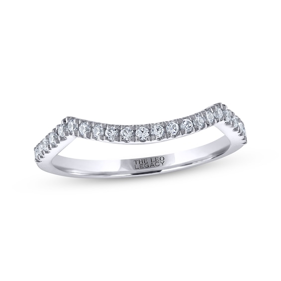 Previously Owned THE LEO Legacy Lab-Grown Diamond Contour Wedding Band 1/5 ct tw 14K White Gold