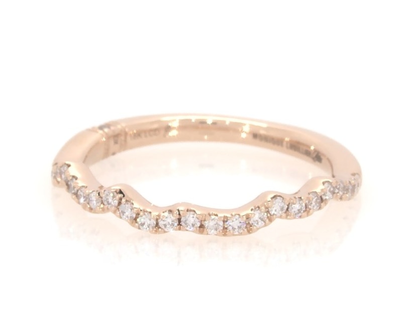 Main Image 1 of Previously Owned Monique Lhuillier Bliss Lab-Grown Diamond Contour Wedding Band 1/6 ct tw 18K Rose Gold