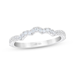 Previously Owned THE LEO First Light Diamond Round-Cut Wedding Band 1/5 ct tw 14K White Gold