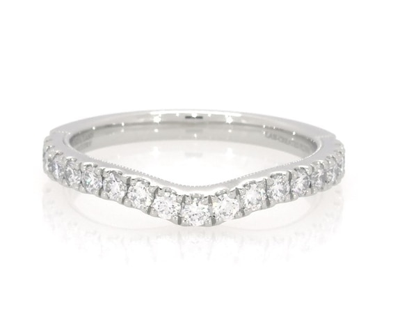 Previously Owned Neil Lane Artistry Heritage Lab-Grown Diamond Contour Wedding Band 1/2 ct tw Platinum