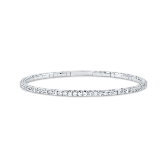 Previously Owned KAY Lab-Grown Diamonds Flex Bangle Bracelet 1-1/2 ct tw 10K White Gold