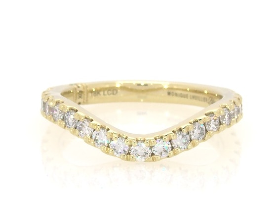 Previously Owned Monique Lhuillier Bliss Lab-Grown Diamond Contour Anniversary Ring 1/2 ct tw 18K Yellow Gold