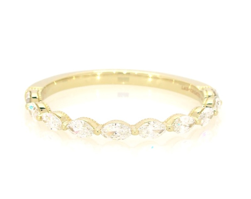 Main Image 1 of Previously Owned Neil Lane Artistry Marquise-Cut Lab-Grown Diamond Anniversary Band 3/4 ct tw 14K Yellow Gold