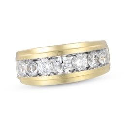 Previously Owned Men's Lab-Grown Diamonds Wedding Ring 2 ct tw 14K Yellow Gold