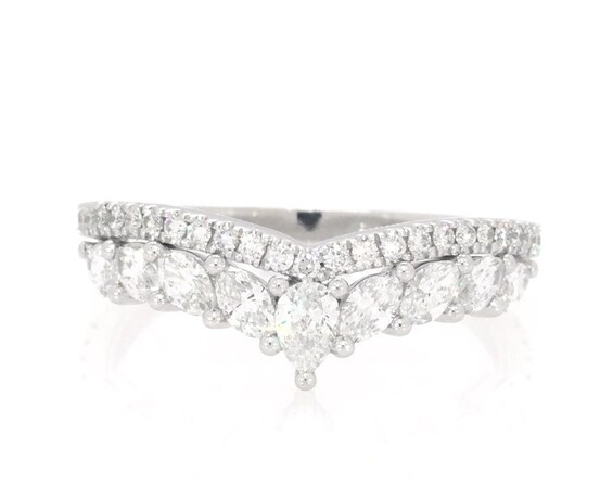 Previously Owned Neil Lane Premiere Pear, Marquise & Round-Cut Diamond Anniversary Band 1 ct tw 14K White Gold